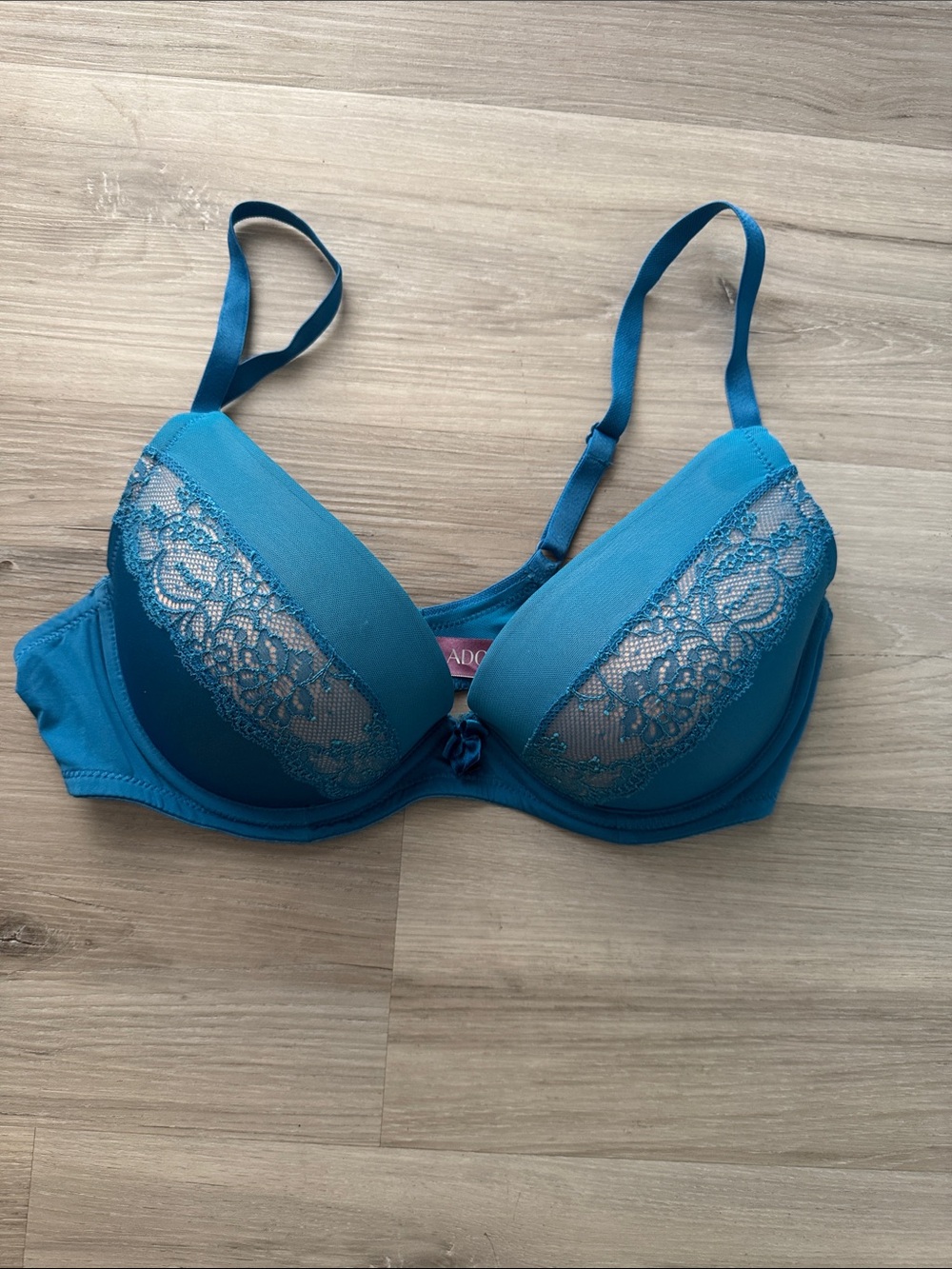 Adore me Teal Lace Underwire Push-Up Bra - Women Intimates & Sleepwear